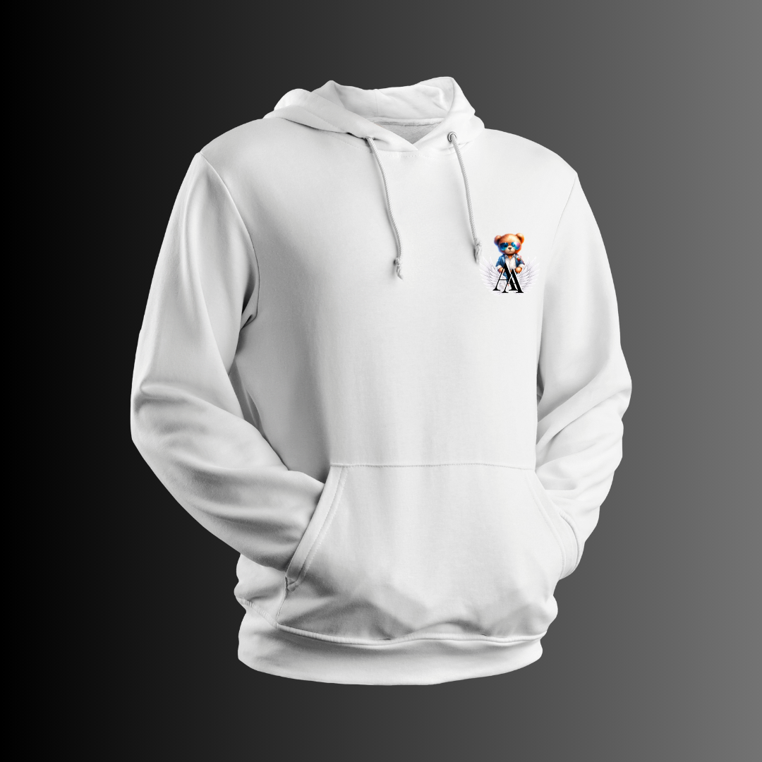 Urban Fashion Teddy Bear - Sudadera con Capucha Blanca 2