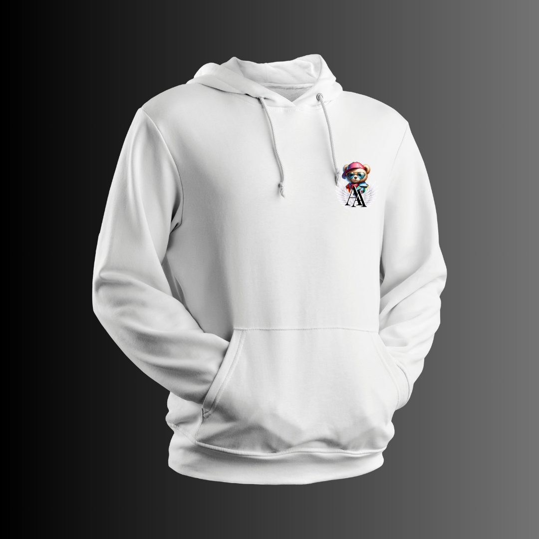 Urban Fashion She Teddy Bear - Sudadera con Capucha Blanca 1