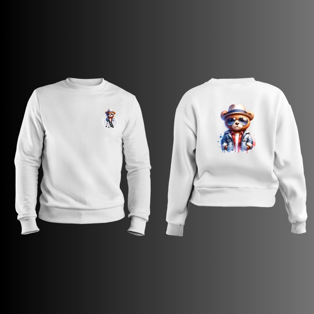Urban Fashion Teddy Bear - Sudadera Blanca 1