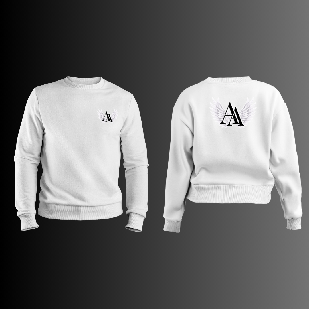 Agustín & Alba - Sudadera Unisex Blanca